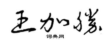 曾庆福王加胜草书个性签名怎么写