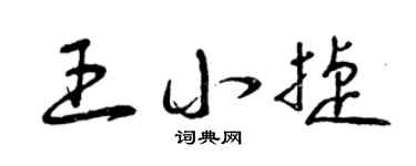 曾庆福王小捷草书个性签名怎么写