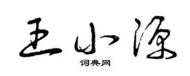 曾庆福王小源草书个性签名怎么写