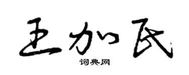 曾庆福王加民草书个性签名怎么写