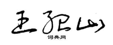 曾庆福王纪山草书个性签名怎么写