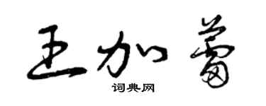 曾庆福王加蕾草书个性签名怎么写