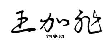 曾庆福王加非草书个性签名怎么写