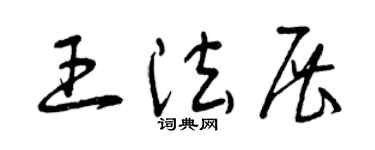 曾庆福王法展草书个性签名怎么写