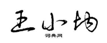 曾庆福王小均草书个性签名怎么写