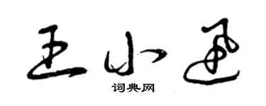 曾庆福王小迅草书个性签名怎么写