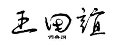 曾庆福王田谊草书个性签名怎么写