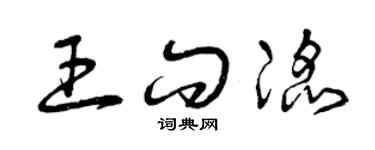 曾庆福王问滔草书个性签名怎么写