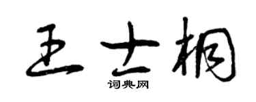 曾庆福王士桐草书个性签名怎么写