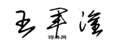 朱锡荣王军淦草书个性签名怎么写