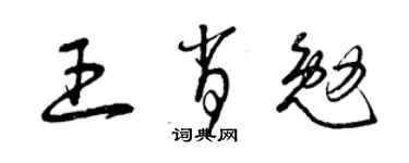 曾庆福王肖勉草书个性签名怎么写