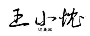 曾庆福王小忱草书个性签名怎么写