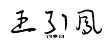 曾庆福王引凤草书个性签名怎么写