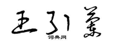 曾庆福王引兰草书个性签名怎么写