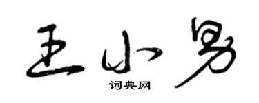 曾庆福王小男草书个性签名怎么写