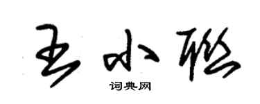 朱锡荣王小联草书个性签名怎么写