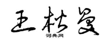 曾庆福王楷曼草书个性签名怎么写