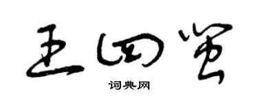 曾庆福王四闽草书个性签名怎么写