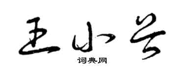 曾庆福王小谷草书个性签名怎么写