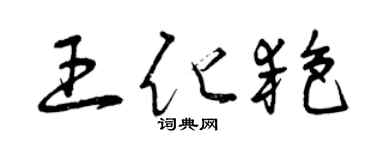 曾庆福王化艳草书个性签名怎么写