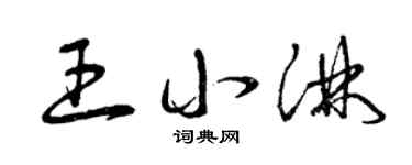 曾庆福王小淋草书个性签名怎么写