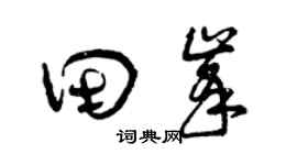 曾庆福田峰草书个性签名怎么写