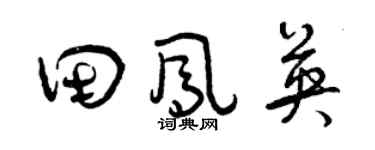 曾庆福田凤英草书个性签名怎么写