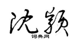 曾庆福沈颖草书个性签名怎么写