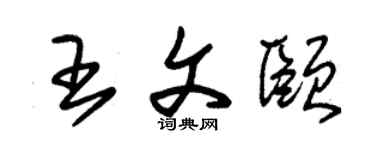 朱锡荣王文颐草书个性签名怎么写