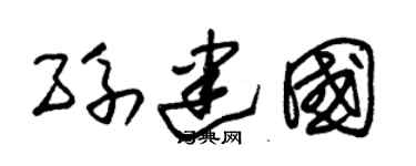 朱锡荣孙建国草书个性签名怎么写