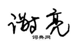 朱锡荣谢亮草书个性签名怎么写