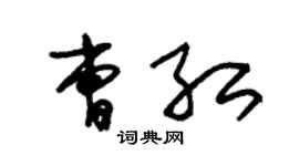 朱锡荣曹红草书个性签名怎么写