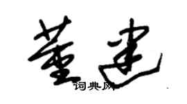 朱锡荣董建草书个性签名怎么写