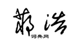 朱锡荣蒋浩草书个性签名怎么写