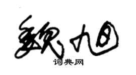 朱锡荣魏旭草书个性签名怎么写