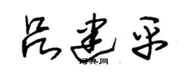 朱锡荣吕建平草书个性签名怎么写