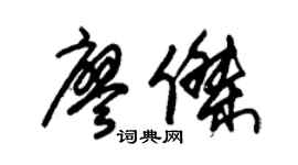 朱锡荣廖杰草书个性签名怎么写