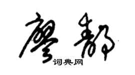 朱锡荣廖静草书个性签名怎么写