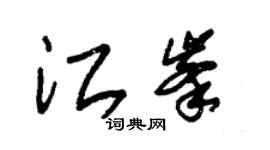 朱锡荣江峰草书个性签名怎么写