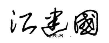 朱锡荣江建国草书个性签名怎么写