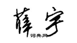 朱锡荣薛宇草书个性签名怎么写