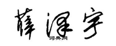 朱锡荣薛泽宇草书个性签名怎么写