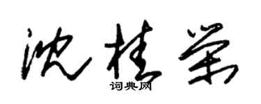 朱锡荣沈桂荣草书个性签名怎么写