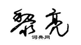 朱锡荣黎亮草书个性签名怎么写