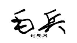 朱锡荣毛兵草书个性签名怎么写