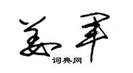 朱锡荣姜军草书个性签名怎么写