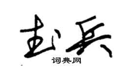 朱锡荣武兵草书个性签名怎么写