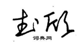 朱锡荣武欣草书个性签名怎么写