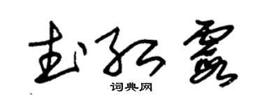 朱锡荣武红霞草书个性签名怎么写