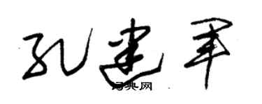 朱锡荣孔建军草书个性签名怎么写